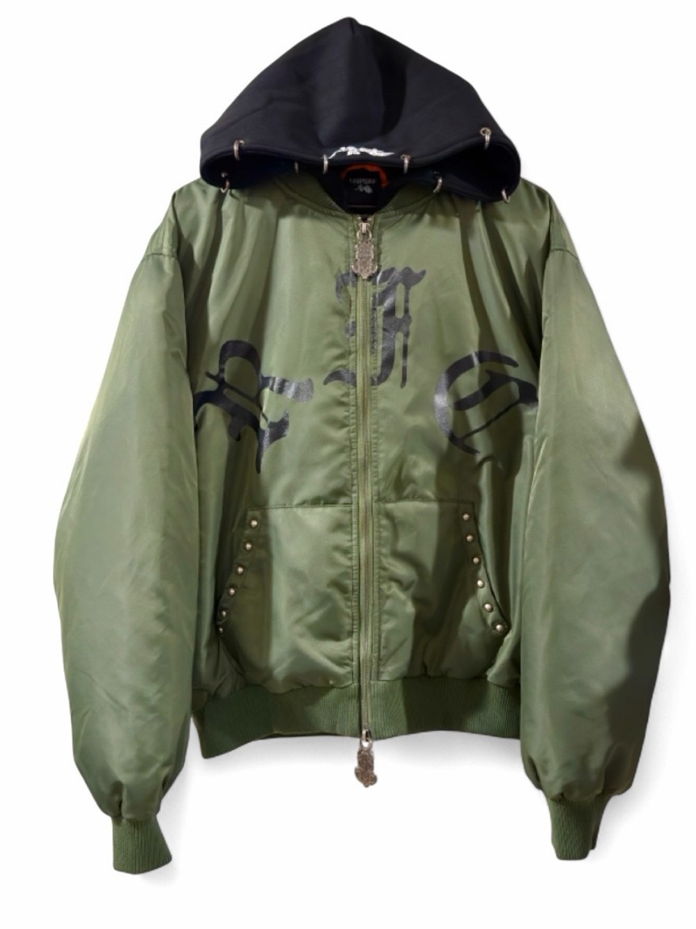 Civil Regime Hooded Embellished Bomber Jacket Size Men’s Large (NWT)